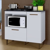 Balcão Com 2 Portas para Cooktop 5 Bocas Zurique Kaiki Móveis