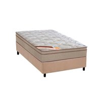 Cama Box Solteiro: Colchão Molas Castor Bonnel Revolution + Base CRC Suede Clean(88x188)