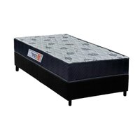 Cama Box Solteiro: Colchão Ortopédico Orthoflex Foggia Sogni + Base CRC Camurça Black (88x188)