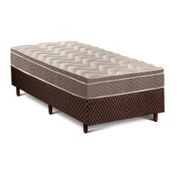 Cama Box Solteiro: Colchão Espuma Paropas D33/EP Anatômico Confort Ultra Firme + Base CRC Fantasy Brown(88x188)