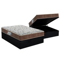 Conjunto Box Baú: Colchão Espuma Probel D45 ProDormir Advanced + Base CRC Suede Black Casal (138x188)