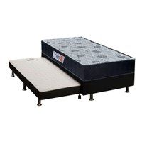 Cama Box Solteiro: Colchão Ortopédico Orthoflex Foggia Sogni + Base CRC Courano Black (88x188)