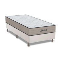 Cama Box Solteiro: Colchão Espuma Orthoflex D45 Genova + Base CRC Courano White(88x188)