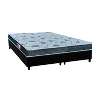Cama Box King: Colchão Espuma D45 Orthoflex /EP Anatômico Cecina + Base CRC Suede Black(193x203)