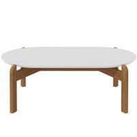 Mesa De Centro Oblonga Sala De Estar 06009 Branco Cedro DCASA
