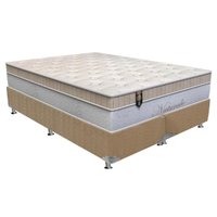 Cama Box Queen: Colchão Molas Orthoflex Ensacadas Naturale + Base CRC Suede Clean(158x198)
