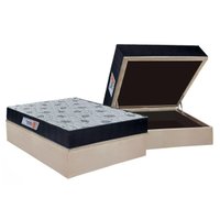 Cama Box Baú Casal: Colchão Ortopédico Orthoflex Foggia Sogni Unic Face + Base CRC Suede Clean (138x188)