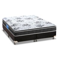 Cama Box King: Colchão Ortopédico Probel Guarda Costas Extra Firme + Base CRC Suede Black (193x203)