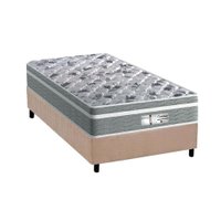 Cama Box Solteiro: Colchão Molas Probel Ensacadas ProDormir Evolution + Base CRC Suede Clean(88x188)