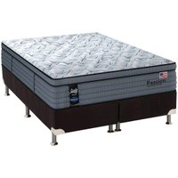 Conjunto Box King: Colchão Molas Sealy Posturepedic Passion + Base CRC Suede Black (193x203)