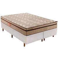Cama Box Queen: Colchão Molas Paropas Ensacadas Marcelly Ibiza + Base CRC Courano White(158x198)