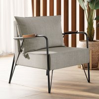 Poltrona M02 Estrutura em Ferro Mais Decor Preto/Areia