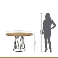 Conjunto Sala de Jantar Dubai Mesa 110cm MDF BP C/4 Cadeiras Mais Decor