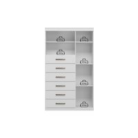 Guarda Roupa 2 Peças (1GuardaRoupa+1Cômoda) QC144 Branco - Santos Andirá