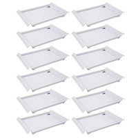 12 Bandejas de Servir com Alças 34x19cm Brancas Restaurante Café da Manhã Decorativa Coza 