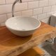 Bancada Rústica Madeira 80x36x5cm Banheiro Cuba Lavabo Prancha Retrô Envernizada