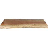 Bancada Rústica Madeira 80x36x5cm Banheiro Cuba Lavabo Prancha Retrô Envernizada