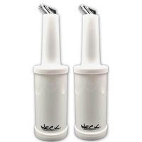 Kit 2 Garrafas Plásticas Store'n Pour 1L Branca Licores Xarope Bar Restaurante