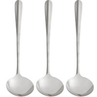Kit 3 Conchas de Cozinha Inox Positano 33,5cm Lyor Servir Sopa Feijão Molhos