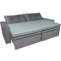 Pillow Top para Sofá Reclinável 10cm 1200g/m² 220x100cm Cinza