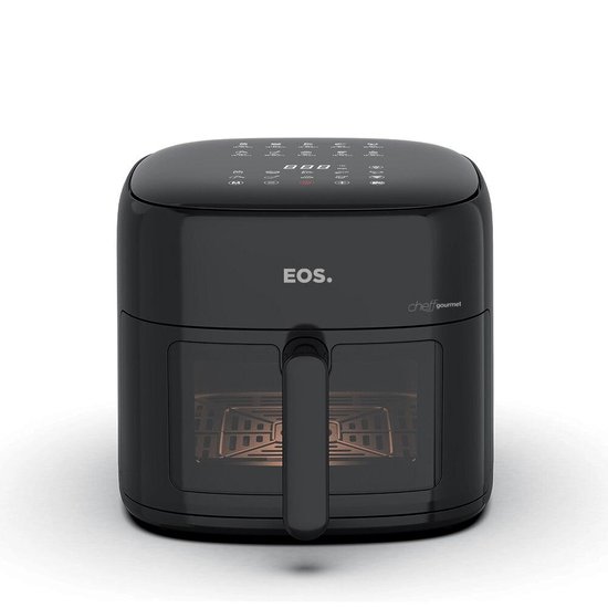 Fritadeira Air Fryer EOS Family 8,2L Chef Gourmet Digital Compacta All Black EAF80P