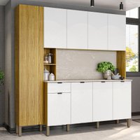 Cozinha Completa Pulse 9 Portas 1 Gaveta Freijó/Artico - Kits Paraná