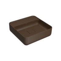 Cuba de Apoio Deca Slim 40x40 L.11040.M.22 Quadrada com Mesa Marrom Fosco