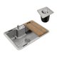Cuba Docol Massima 68x48 1611616 Inox Escovado com Acessórios e Lixeira