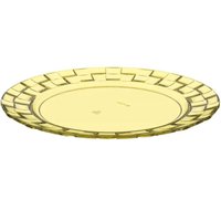 Kit 48 Pratos para Restaurantes Eventos 19cm Plástico Amarelos Servir Lanches Aperitivos
