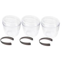 Kit 3 Baldes de Gelo com Tampa e Pegador 1,9L Transparente Crippa Plástico Champanheira