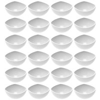 Conjunto 24 Potes de Sobremesa Doces Branco Avulso 265ml Plástico Trio Crippa Tigela Unitária 