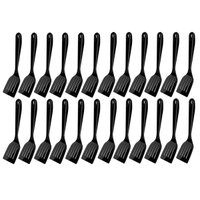 Kit 24 Espátulas Culinárias Retas Nylon Pretas Restaurante Lanchonete Kitch Crippa