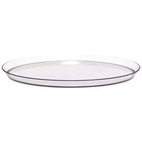 48 Bandejas Redonda 28cm Glassy Crippa Transparente Servir Restaurante Bar Lanchonete