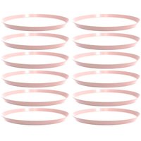 12 Bandejas Redondas 34cm Rosa Buffet Festa Doce Salgado Crippa Bubble