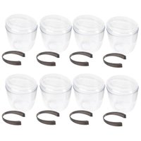 8 Baldes de Gelo com Tampa e Pegador 1,9L Transparente Crippa Plástico Champanheira  