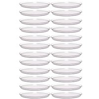 24 Bandejas Redonda 28cm Glassy Crippa Transparente Servir Restaurante Bar Lanchonete