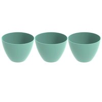 Kit 3 Tigelas Redonda Grande 6,2L Verde Menta Crippa Travessa Servir Salada Frutas Pratos Quentes 