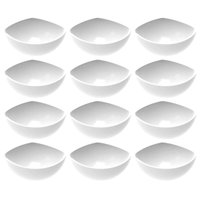 12 Bowls Trio Brancos Cumbucas Grandes 500ml Plástico Sopas Caldos Salada Crippa