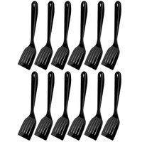 Kit 12 Espátulas Culinárias de Nylon 31,5cm Pretas Crippa Lanchonete Restaurante