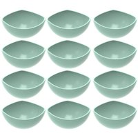 Kit 12 Bowl Trio Crippa Verde Menta Cumbuca Grande 500ml Plástico Salada Sopas Caldos
