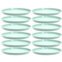 Kit 12 Bandejas Redondas 34cm Verde Menta Servir Buffet Crippa Bubble Restaurante