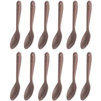 Kit 12 Colheres para Servir Cozinha Arroz Molho Nylon Amendoa Restaurantes Buffets