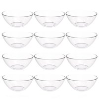 Kit 12 Tigelas Pequenas Transparentes Crippa Travessa Restaurante Buffet Salada Sobremesa