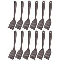 Kit 12 Espátulas Culinárias Cinza Tornado em Nylon 31,5cm Restaurante Lanchonete Crippa