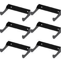 Kit 6 Suportes Para Garrafa de Vinho em Aço Adega de Parede Preto Adega Suspensa Horizontal para Bar