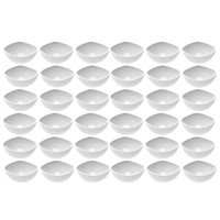 Kit 36 Potes para Sobremesas Doces 265ml Plástico Branco Restaurante Hotel Crippa