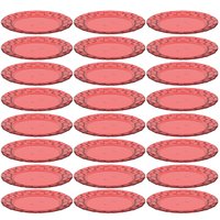 24 Pratos Vermelho 19cm Bandeja para Servir Mesa Posta Porções Aperitivos Crippa
