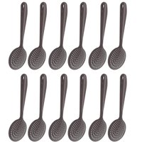 Kit 12 Espumadeiras para Cozinha Fritura Escumadeiras Cinzas Nylon Utensílios Culinários