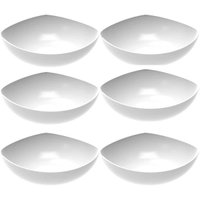 Kit 6 Saladeiras Tigelas Brancas Trio Plástica Crippa Salada Pipoca Sobremesa