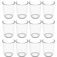 12 Copos de Plástico Transparente 500ml para Restaurante Escola Servir Água Suco